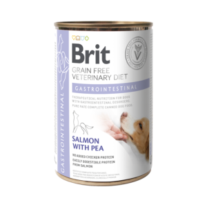 Comida húmida para cães Brit Vet Diet Dog Gastrointestinal Grain Free Salmon with Pea Lata – 6 x 400 g