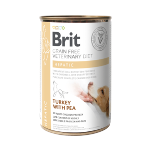 Comida húmida para cães Brit Vet Diet Dog Hepatic Grain Free Turkey with Pea Lata – 6 x 400 g