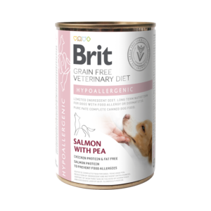 Comida húmida para cães Brit Vet Diet Dog Hypoallergenic Grain Free Salmon with Pea Lata – 6 x 400 g