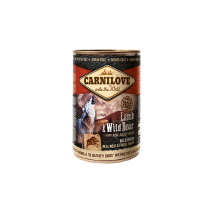 Comida húmida para cães Carnilove Grain-Free Lamb & Wild Boar Adult Dog Wet Lata 6 x 400 g