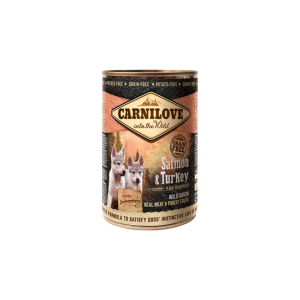 Comida húmida para cães Carnilove Grain-Free Salmon & Turkey Puppies Wet Lata 6 x 400 g