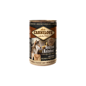 Comida húmida para cães Carnilove Grain-Free Venison & Reindeer Adult Dog Wet Lata 6 x 400 g