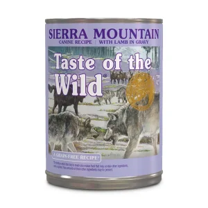 Comida húmida para cães Taste of the Wild Sierra Mountain Canine Formula Lata 12 x 390 g