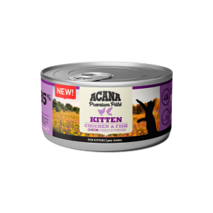 Comida húmida para gatos Acana Cat Kitten Premium Paté Chicken & Fish Wet Lata 24 x 85 g