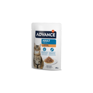 Comida húmida para gatos Advance Cat Adult Chicken Wet Saqueta 12 x 85 g