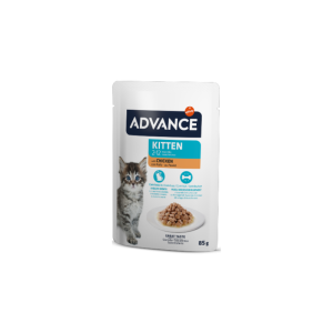 Comida húmida para gatos Advance Cat Kitten Chicken Wet Saqueta 12 x 85 g