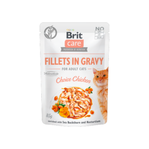 Comida húmida para gatos Brit Care Cat Choice Chicken in Gravy Saqueta – 12 x 85 g