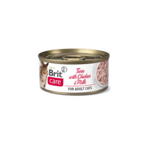 Comida húmida para gatos Brit Care Cat Tuna with Chicken and Milk Lata – 6 x 70 g