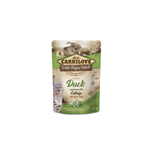 Comida húmida para gatos Carnilove Grain-Free Cat Duck with Catnip Wet Saqueta 24 x 85 g