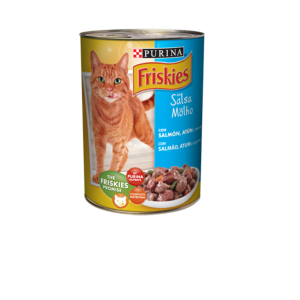 Comida húmida para gatos Friskies Gato Adulto Pedaços em molho com Salmão, Atum e Legumes 24 x 400 g
