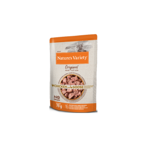 Comida húmida para gatos Natures Variety Cat Original No Grain Frango & Ganso Paté – Saquetas – 12 x 70 g