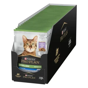 Comida húmida para gatos Pro Plan Cat Sterilised 7+ with Turkey Terrine Wet – Saqueta 26 x 75 g