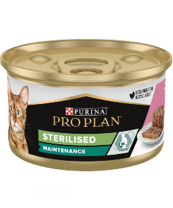 Comida húmida para gatos Pro Plan Cat Sterilised Maintenance Tuna & Salmon Terrine Wet – Lata 24 x 85 g