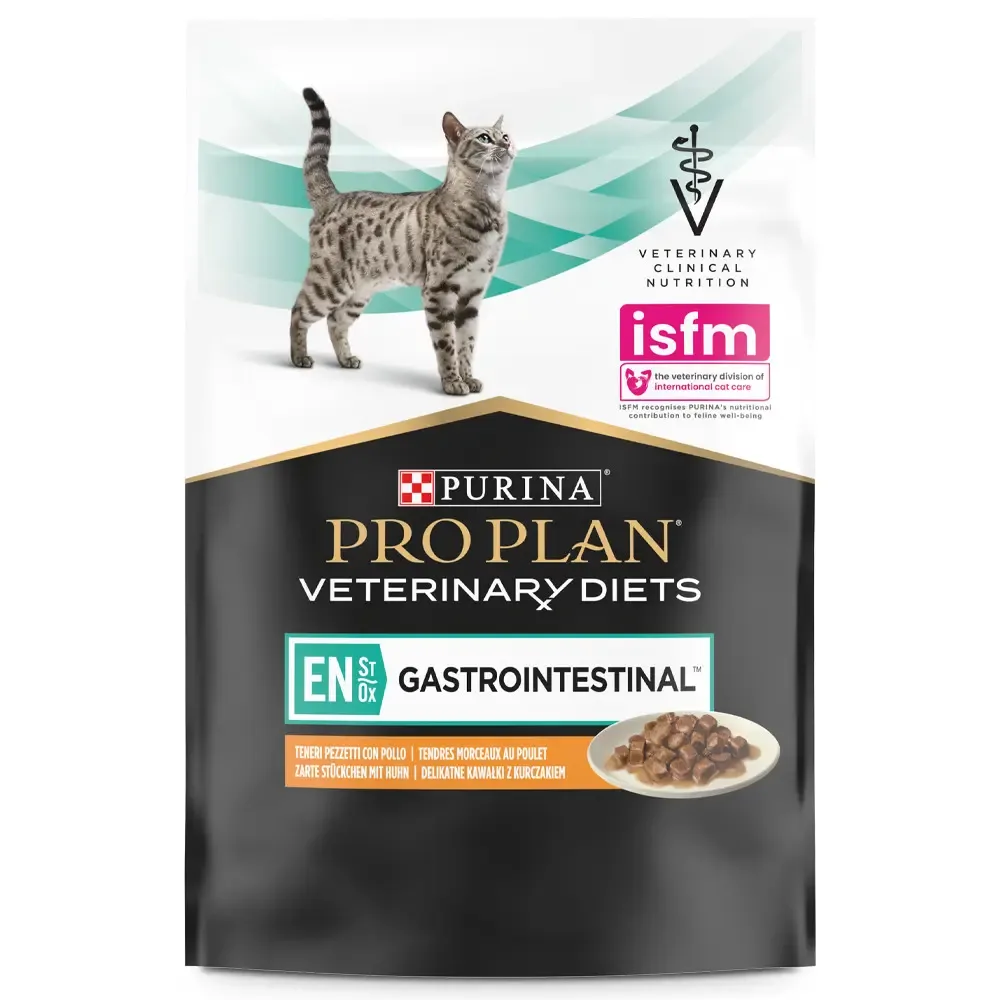 Comida húmida para gatos Purina Pro Plan PVD Feline EN – Gastroenteric Chicken 10 x 85 g