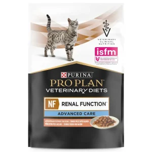 Comida húmida para gatos Purina Pro Plan PVD Feline NF – Renal Function Advance Care Salmon Saqueta 10 x 85 g