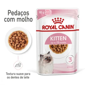 Comida húmida para gatos Royal Canin kitten in Gravy – Wet (Saqueta) – 12 x 85 g