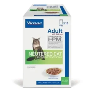 Comida húmida para gatos Virbac HPM Adult Neutered Cat with Salmon – 12 x 85 g