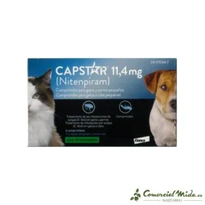 Comprimidos antiparasitários Capstar para cães e gatos pequenos 11,4 mg