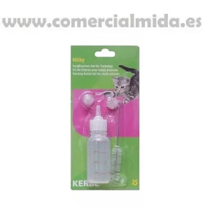 Conjunto de garrafa KERBL 50ml com três bicos para cães reprodutores, gatos e outros animais