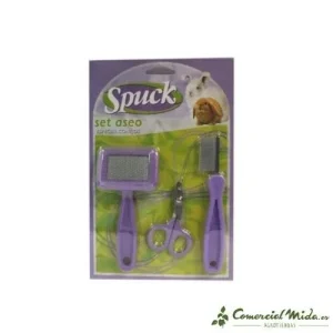 Conjunto de higiene SPUCK para roedores (cartão + pente multi-dente + cortador de unhas)