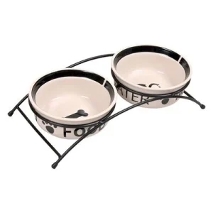 Conjunto de tigelas Eat on Feet Trixie com suporte