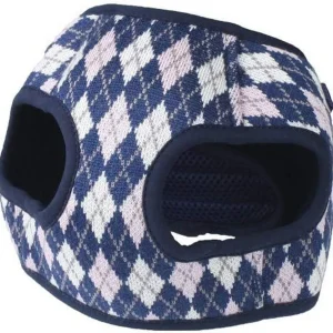 Conjunto Peitoral + Trela Check Pink Blue Croci M