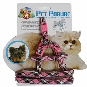 Conjunto Peitoral + Trela Croci p/ cão ou gato