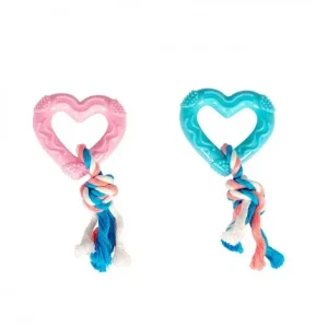 Coração em TPR com corda para cachorros – Duvo Plus – Medidas: 18 cm