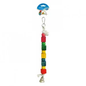 Corda com cubos e sinos para aves – Duvo Plus – Medidas: 35 cm