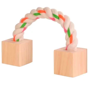 Corda com cubos em madeira