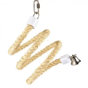 Corda espiral de sisal com sino para aves – Duvo Plus – Tamanho: M