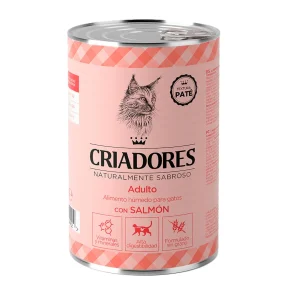Criadores Adulto com Salmão lata para gatos