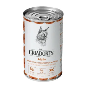 Criadores Adultos Atum e Frango em lata para gatos