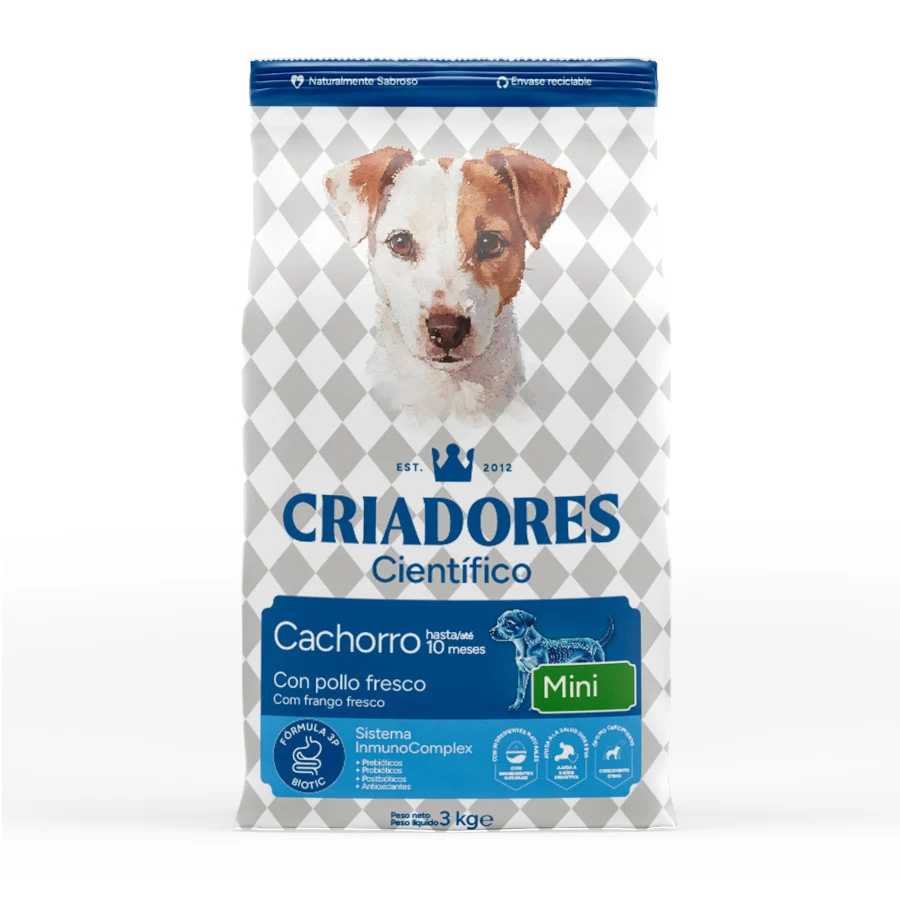 Criadores Científico Mini Ração de frango para cachorros