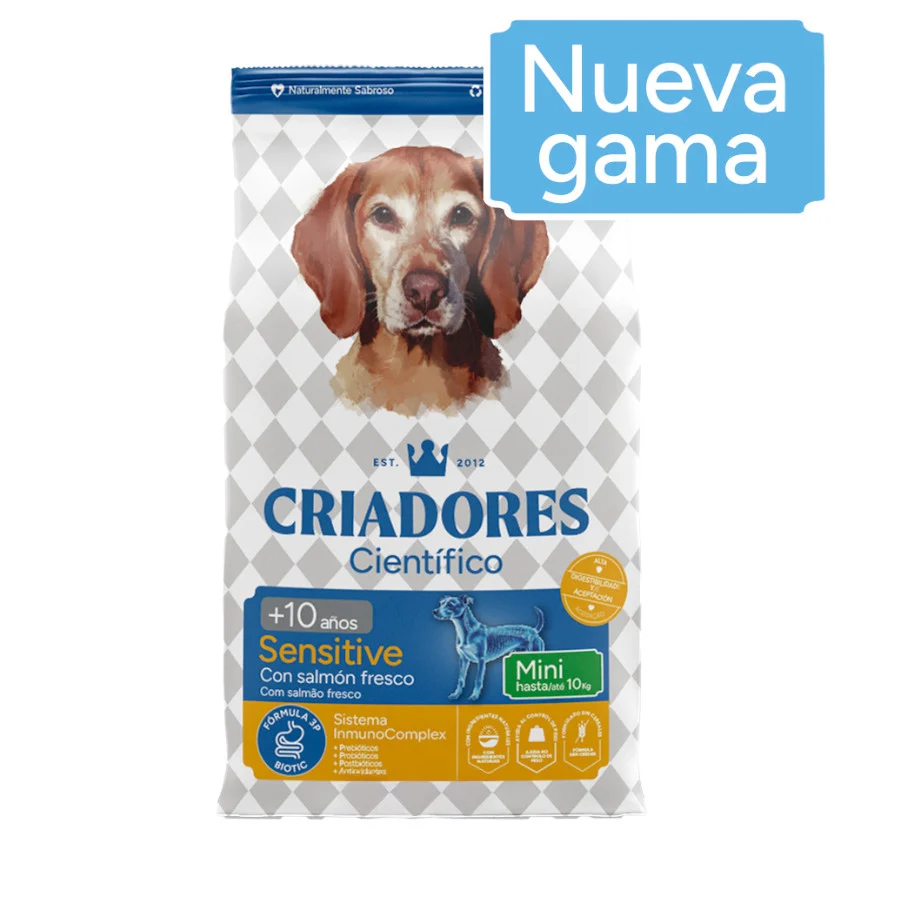 Criadores Científico Senior Sensitive Mini Ração de salmão para cães - Image 2