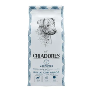 Criadores Frango e Arroz ração cachorros raças médias