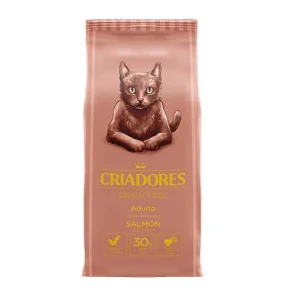 Criadores Grain Free Salmão ração gatos sem glúten