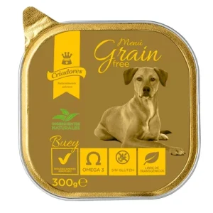 Criadores Menu Grain Free Comida húmida de novilho em terrina para cães