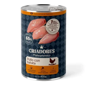Criadores Monoproteico Comida Húmida de Frango e Batata-doce em Lata para cães