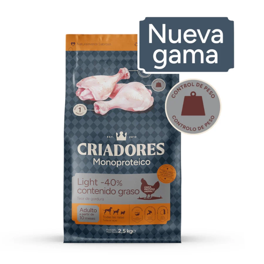 Criadores Monoproteico Light -40% de gordura Ração de frango para cães adultos - Image 2
