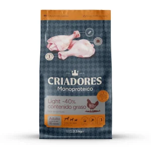 Criadores Monoproteico Light -40% de gordura Ração de frango para cães adultos