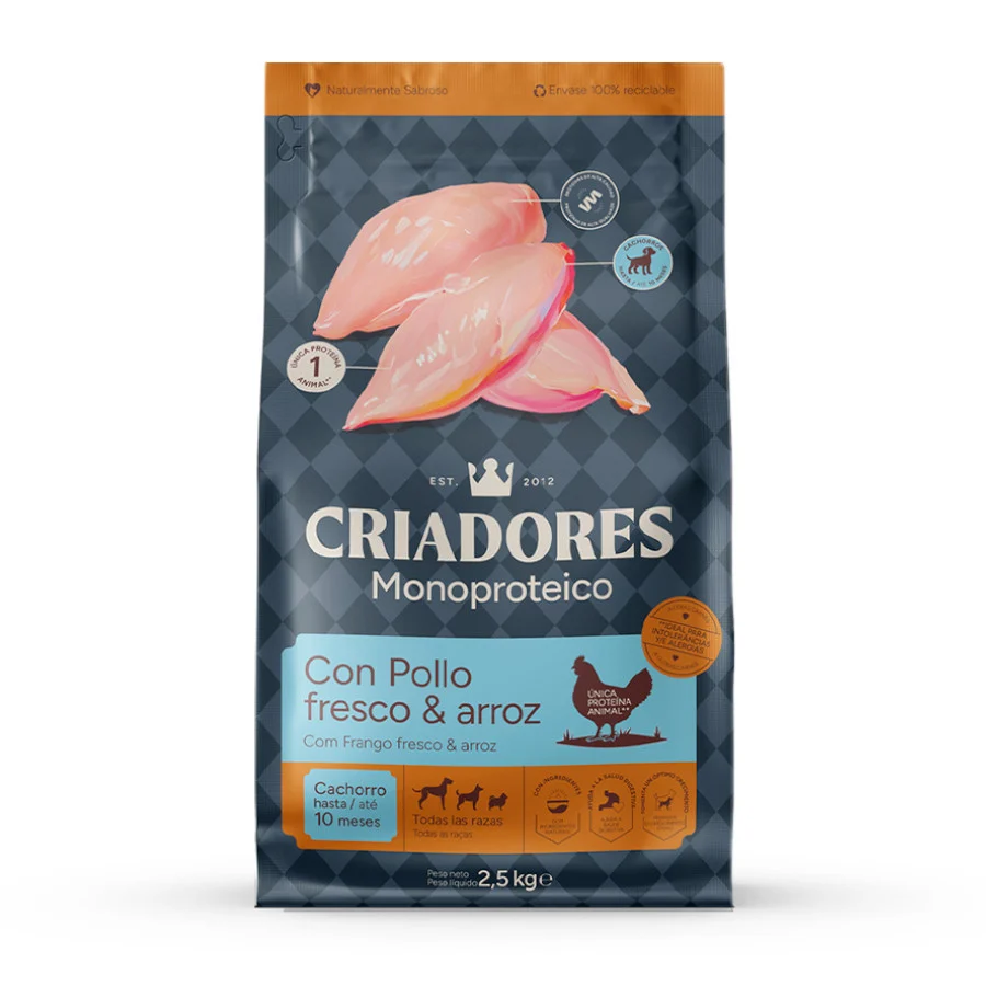 Criadores Monoproteico Puppy Ração de frango para cães