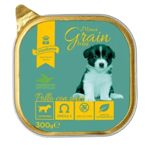 Criadores Puppy Menú Grain Free Frango e Peru terrina para cães