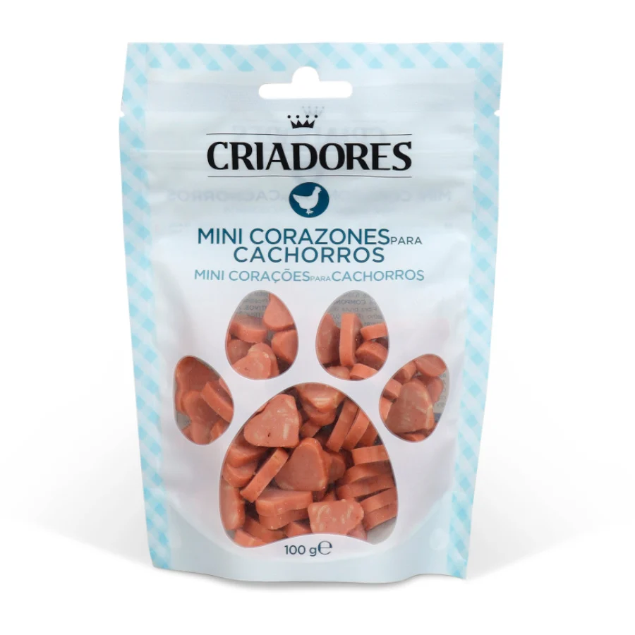 Criadores Snacks Mini Corações para cachorros
