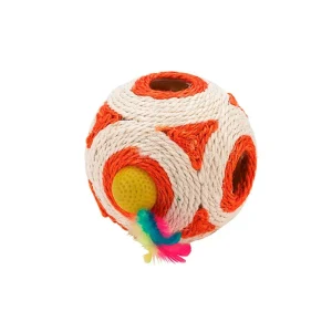 Cubo de Sisal com Bola de Penas para Gatos – Kerbl