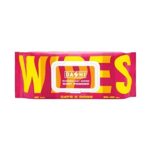 Dashi Bamboo Toalhitas de Bambu aroma a Talco para Cães e Gatos