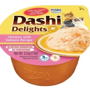 Dashi Delights receita de Frango e Salmão em caldo 70 gr
