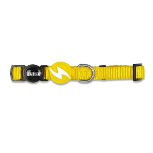 Dashi Solid Yellow – Coleira ajustável para gatos, tamanho único