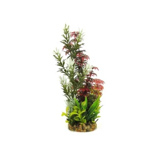 Decoração Folha Aquática Verde/Vermelho Classic