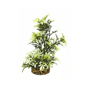 Decoração Planta Aquática Branca e Verde Escura Classic